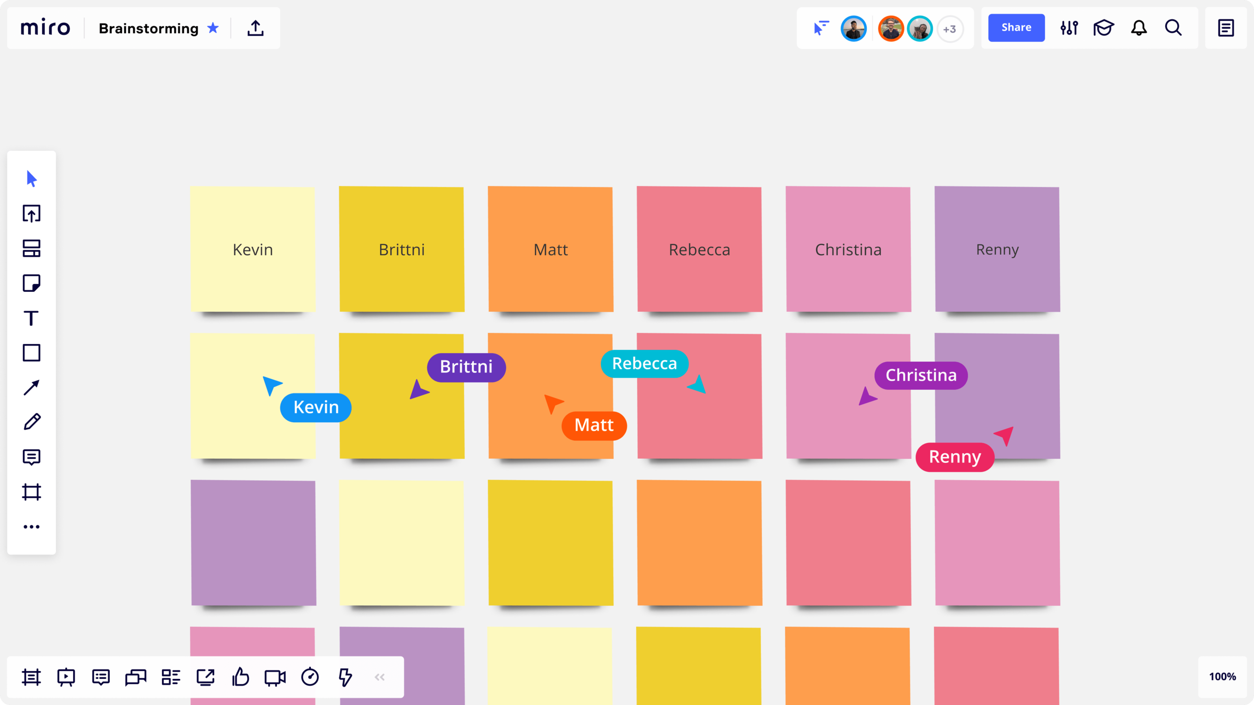   Miro digital whiteboarding tool  